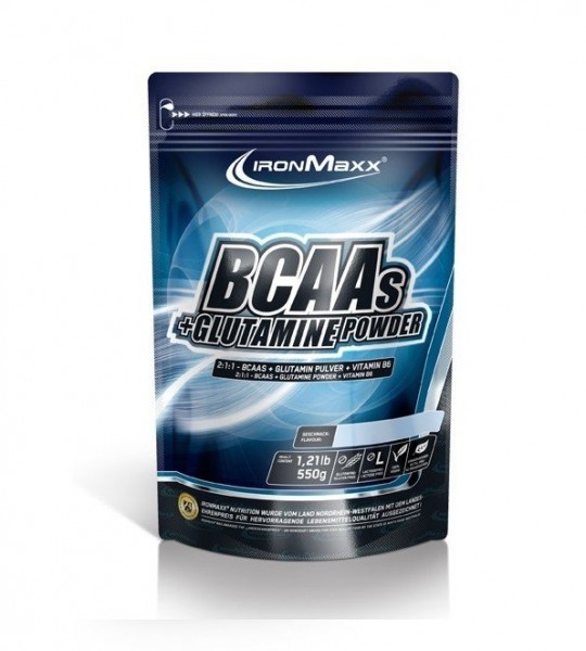 IronMaxx 100% BCAAs 2:1:1 +Glutamine Powder (550 грам)