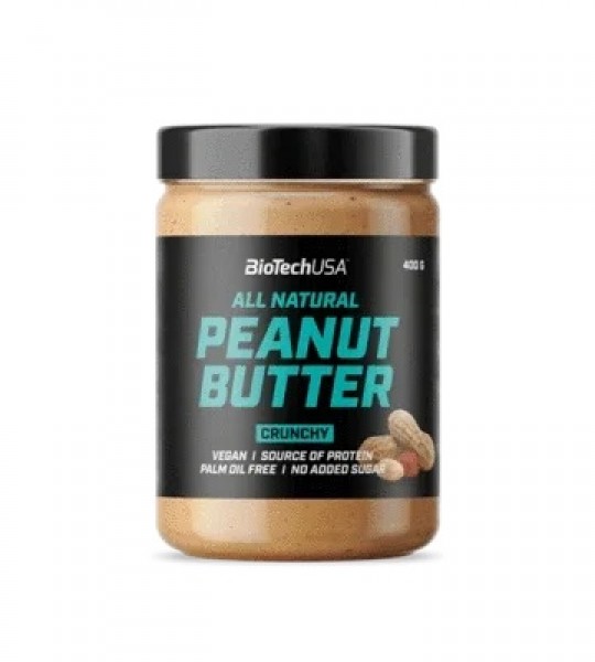 BioTech (USA) All Natural Peanut Butter Chrunchy 400 грамм