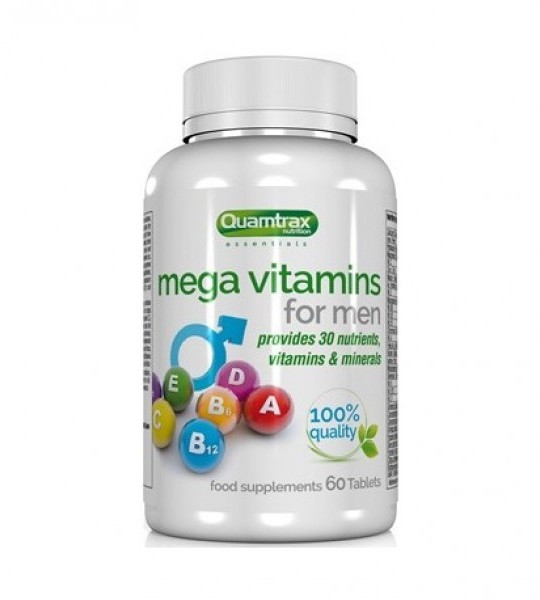 Quamtrax Mega Vitamins for Men  40+ 60 табл