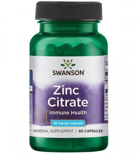 Swanson Zinc Citrate 30 мг (60 капс)
