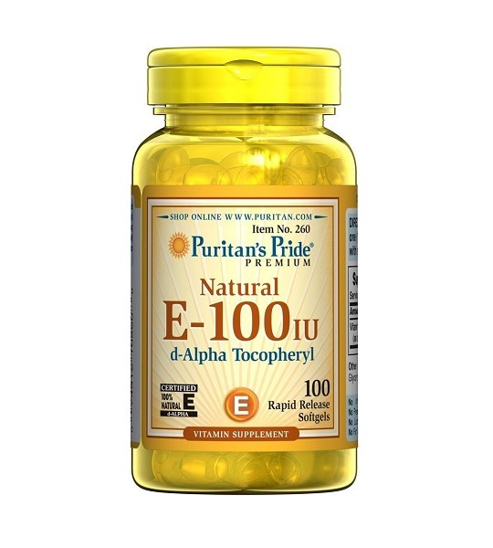 Puritan's Pride Vitamin E-100 IU (100 капс)