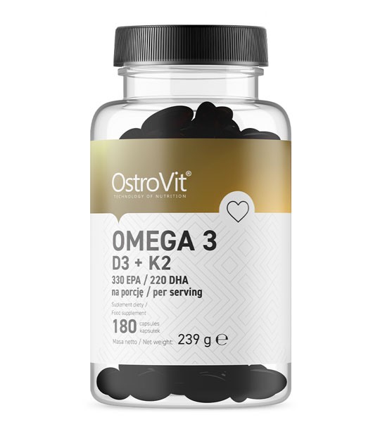 OstroVit Omega 3 D3 + K2 (180 капс)