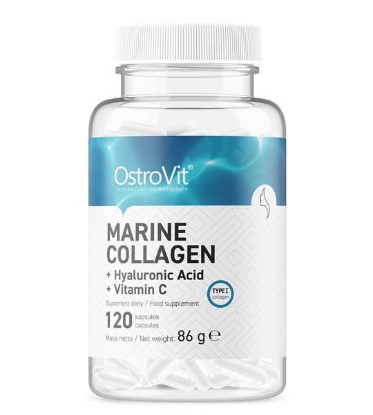 OstroVit Marine Collagen + Hyaluronic Acid + Vitamin C 120 капс