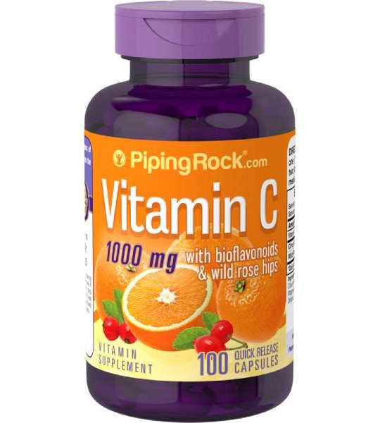 Piping Rock Vitamin C 1000 мг with Bioflavonoids & Wild Rose Hips (100 капс)