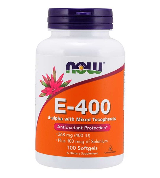 NOW Vitamin E-400 IU Softgels (100 капс)