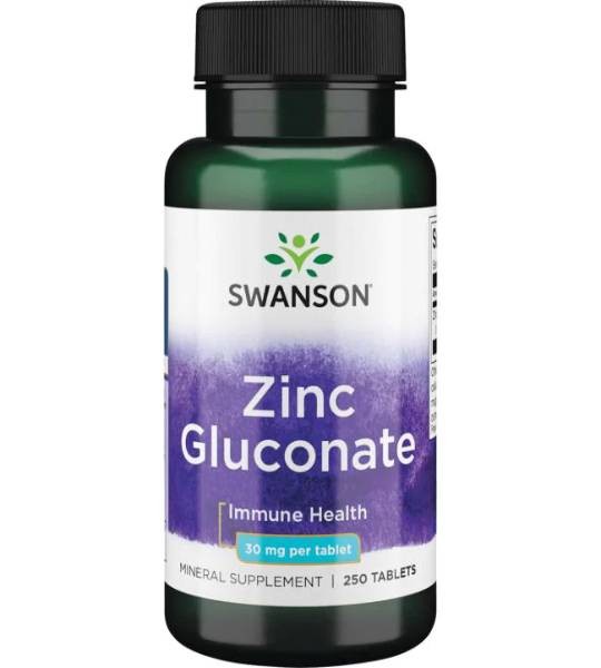 Swanson Zinc Gluconate 30 мг (250 табл)