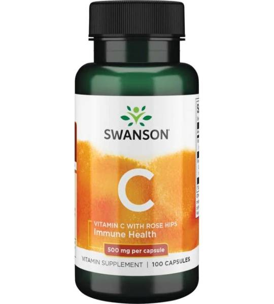 Swanson Vitamin C with Rose Hips 500 мг (100 капс)
