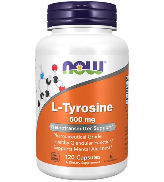 NOW L-Tyrosine 500 mg Capsules (120 капс)