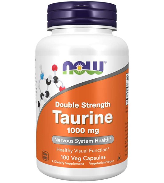 NOW Taurine Double Strength 1000 mg Veg Capsules (100 капс)