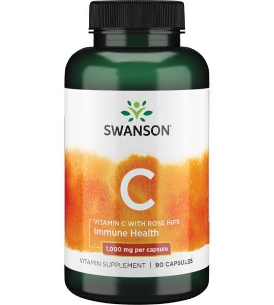 Swanson Vitamin C with Rose Hips 1000 мг (90 капс)