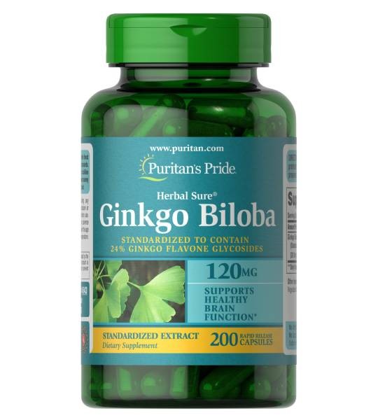 Puritan's Pride Ginkgo Biloba 120 мг (200 капс)