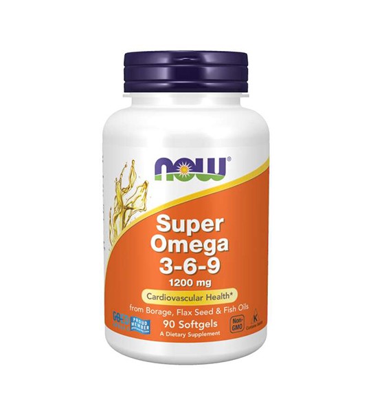 NOW Super Omega 3-6-9 Fish Oil Softgels (90 капс)