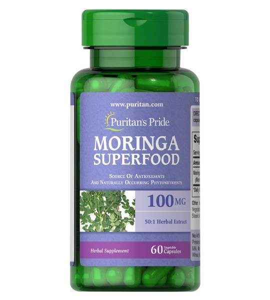 Puritan's Pride Moringa Superfood 100 мг (60 капс)