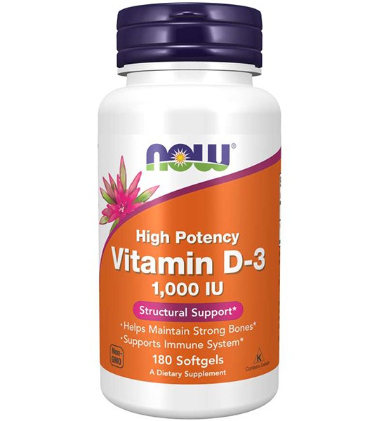 NOW Vitamin D-3 1.000 IU (180 капс)