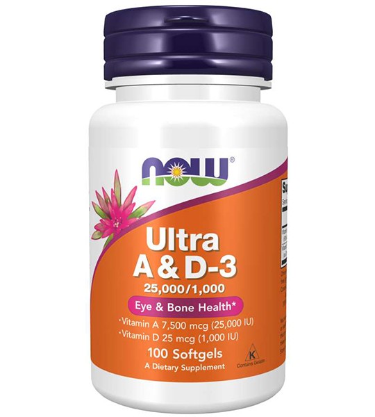 NOW Ultra Vitamin A & D 25,000/1000 IU  (100 капс)