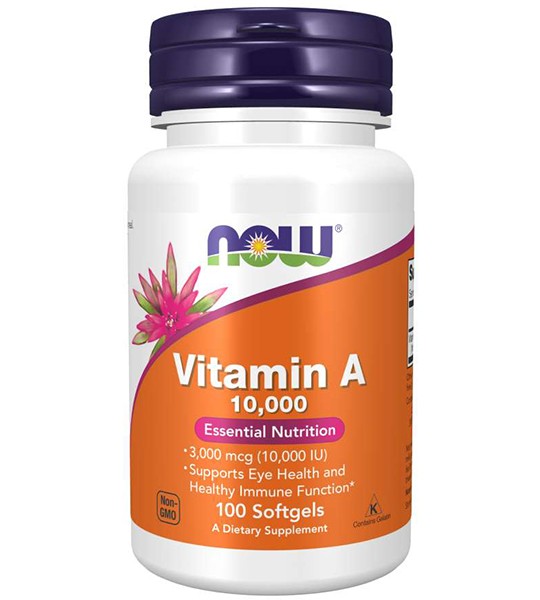NOW Vitamin A 10,000 IU (100 капс)