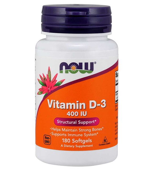 NOW Vitamin D-3 400 IU (180 капс)