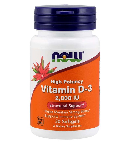 NOW Vitamin D-3 2000 IU (30 капс)
