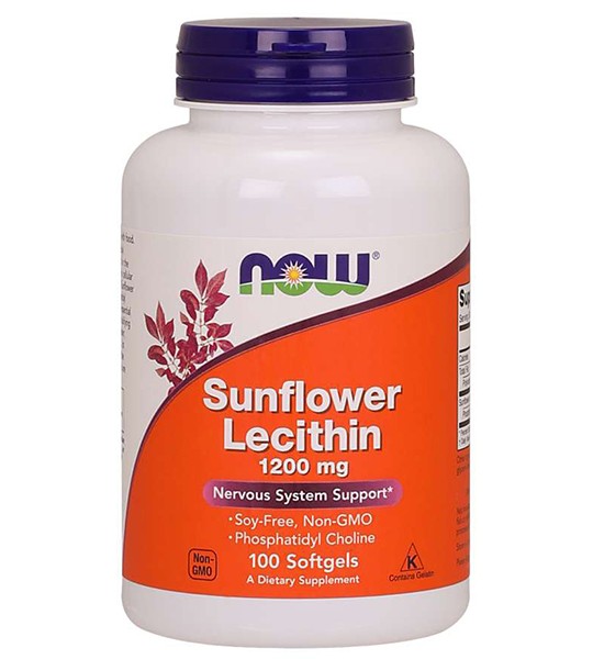NOW Sunflower Lecithin 1200 мг 100 капс