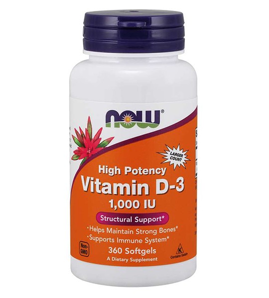 NOW Vitamin D-3 1.000 IU 360 капс