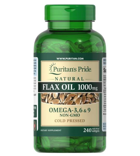 Puritan's Pride Natural Flax Oil 1000 мг Omega 3,6 & 9  (240 капс)