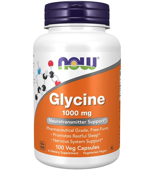 NOW Glycine 1000 mg Veg Capsules (100 капс)