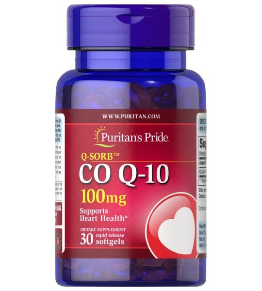 Puritan's Pride CO Q-10 100 mg Q-SORB Softgels (30 капс)