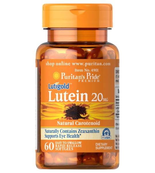 Puritan's Pride Lutein 20 mg with Zeaxanthin (60 капс)