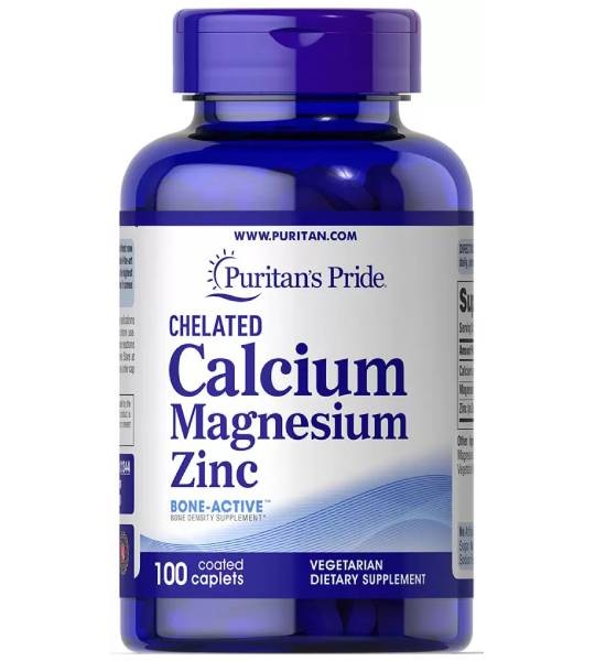 Puritan's Pride Chelated Calcium Magnesium Zinc (100 табл)
