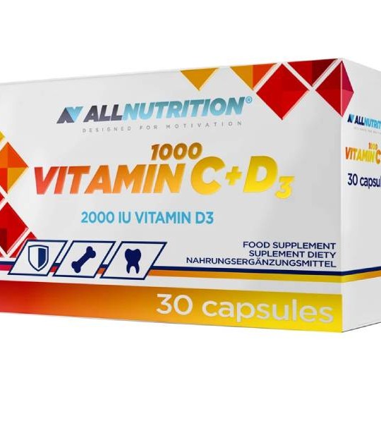 AllNutrition Vitamin C 1000 мг + D3 (30 капс)