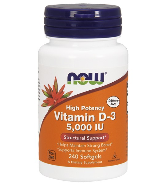 NOW Vitamin D-3 5000 IU 240 капс