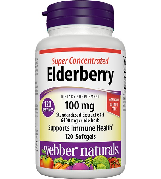 Webber Naturals Elderberry 100 мг 120 капс