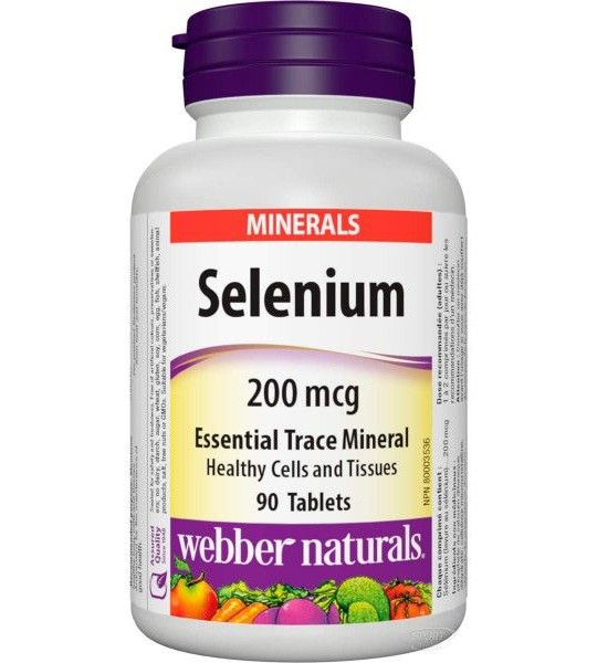 Webber Naturals Selenium 200 мкг 90 табл