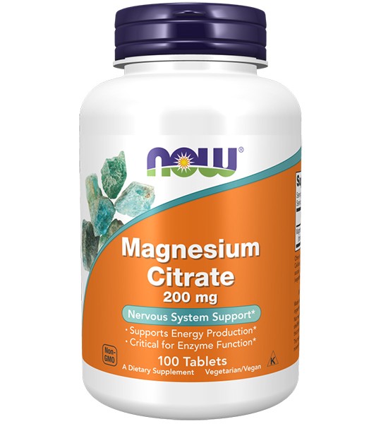 NOW Magnesium Citrate 200 мг 100 табл