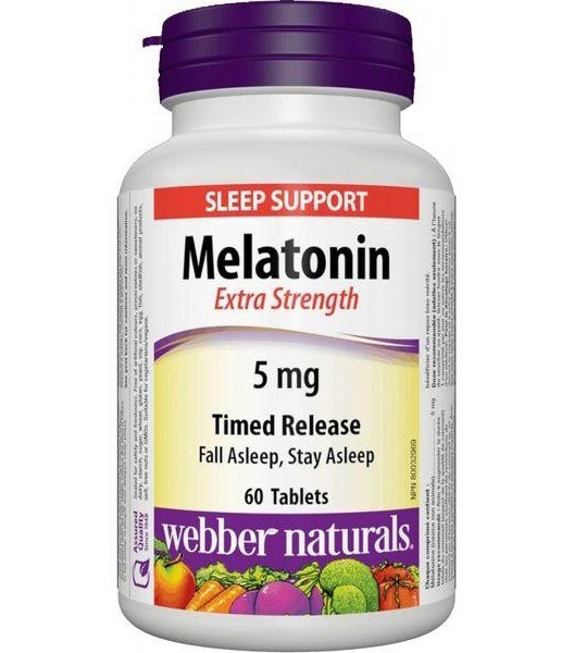 Webber Naturals Melatonin Extra Strength 5 мг 60 табл