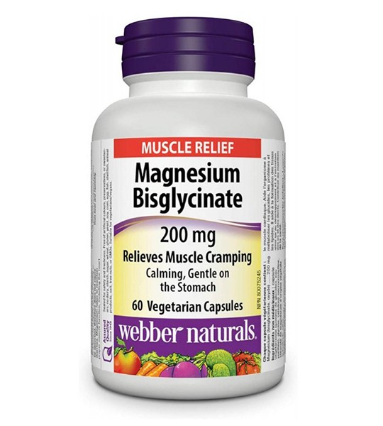 Webber Naturals Magnesium Bisglycinate 200 мг 60 капс
