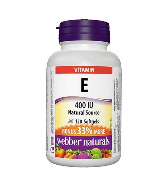 Webber Naturals Vitamin E 400 IU 120 капс