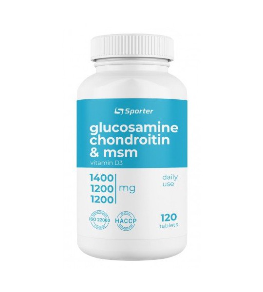 Sporter Glucosamine Chondroitine & MSM & Vitamin D3 (120 табл)