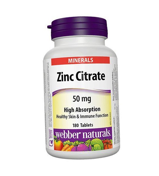 Webber Naturals Zinc Citrate 50 мг 180 табл