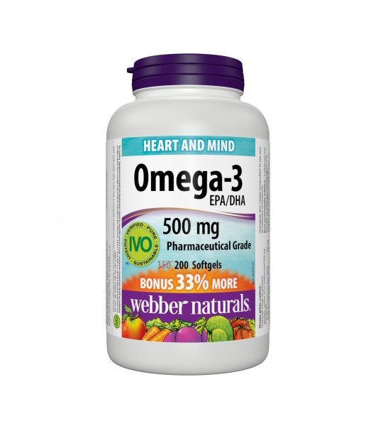 Webber Naturals Omega-3 500 мг 200 капс