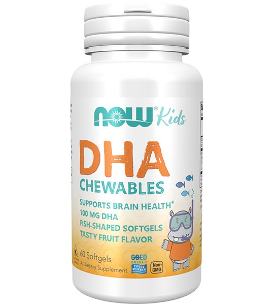 NOW Kids Chewable DHA 60 капс
