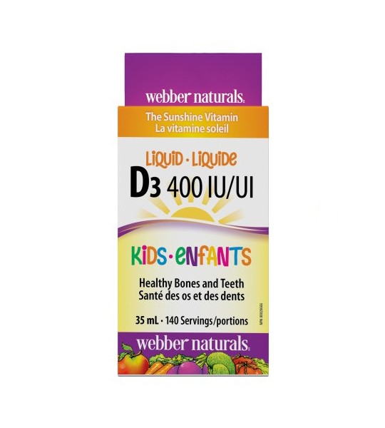 Webber Naturals Vitamin D3 400 IU Kids 35 мл