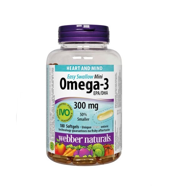 Webber Naturals Omega-3 Mini 300 мг 180 капс