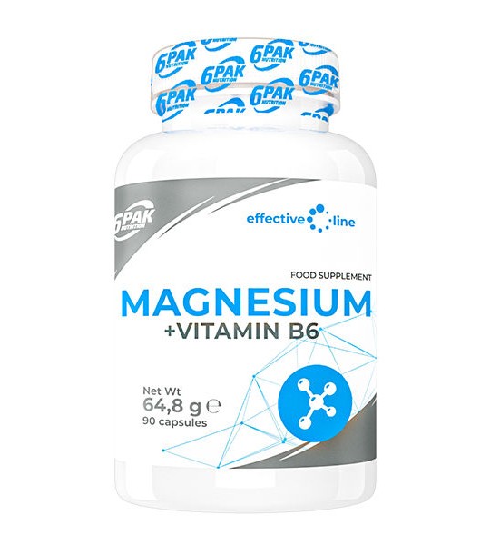 6PAK Nutrition Magnesium+Vitamin B6 90 капс