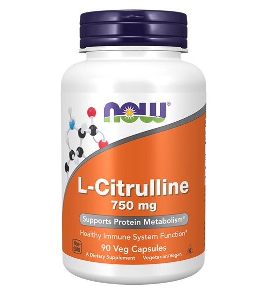 NOW L-Citrulline 750 мг Veg Capsules 90 капс