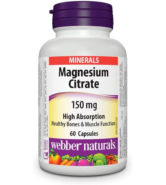 Webber Naturals Magnesium Citrate 150 мг 60 капс