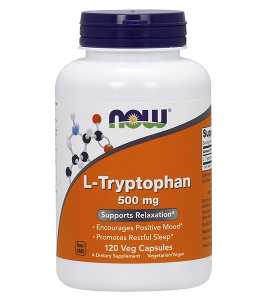NOW L-Tryptophan 500 мг Veg Capsules 120 капс