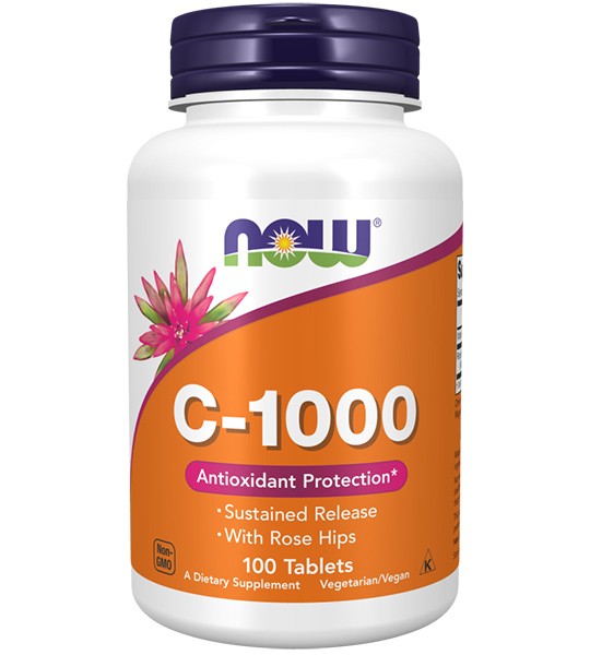 NOW Vitamin C-1000 With Rose Hips 25 мг 100 табл