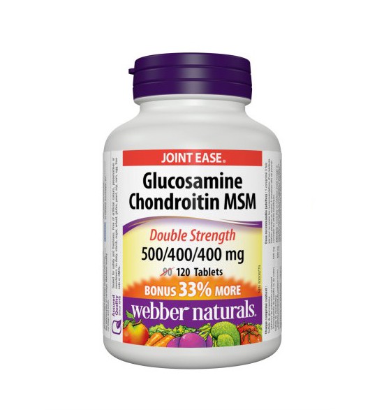 Webber Naturals Glucosamine Chondroitin MSM Double Strenght 120 табл