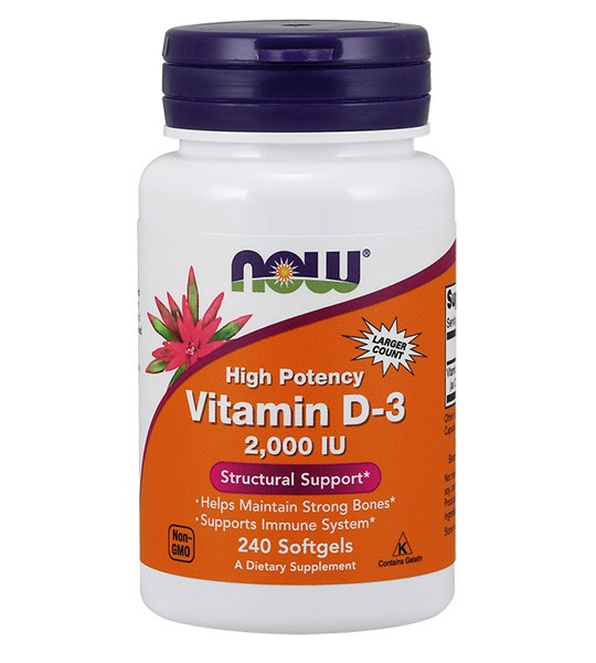 NOW Vitamin D-3 2000 IU 240 капс